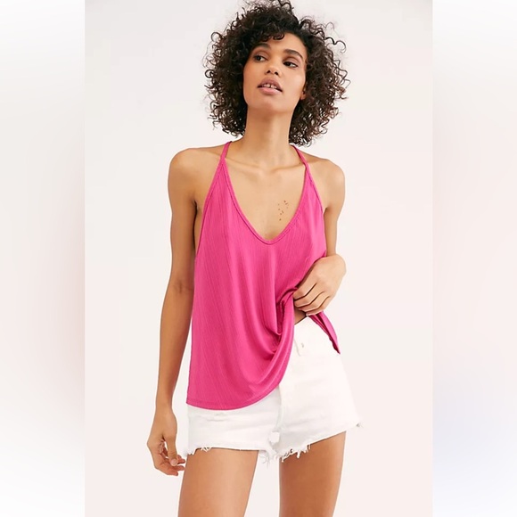 Free People Slinky Slinky Tank Fuschia Large - Picture 1 of 9